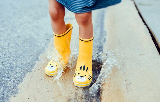 Gele regenlaarzen voor kinderen